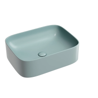 Умывальник чаша накладная прямоугольная (цвет Зеленый Матовый) Element 505x380x150мм