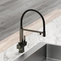 Смеситель для кухни SANCOS Moro с возможностью подключения фильтра для воды, цвет вороненая сталь, арт. SC4006GG