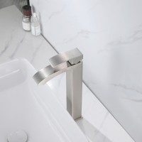 Смеситель ABBER Wasserfall AF8611SP для накладной раковины, сатин