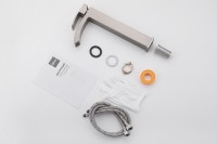 Смеситель ABBER Wasserfall AF8611SP для накладной раковины, сатин