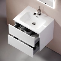 Тумба подвесная SANCOS Urban 690х450х550, c двумя ящиками оснащенными доводчиками, белый глянец, арт. UR70W