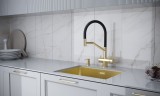 Смеситель для кухни RUBERT, светлое золото, Ru213175-LG, Paulmark