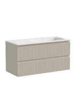 Тумба подвесная SANCOS Snob R правая 995х445х500, c двумя ящиками оснащенными доводчиками, Beige Soft , арт.SNR100RCE