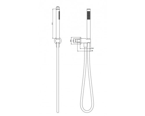 AQM8406CR Набор для комплектации ванны с изливом и смесителем, хром