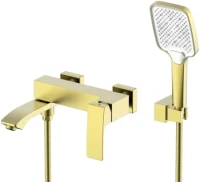 Смеситель Raglo для ванны и душа золотой сатин