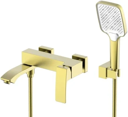Смеситель Raglo для ванны и душа золотой сатин