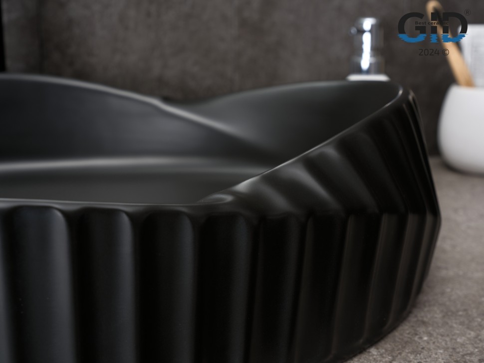 Раковина Gid Bm888 53358 накладная черная матовая 60x38.5x13.5