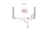 Душевая дверь BelBagno KRAFT-60/60-C-Cr-R