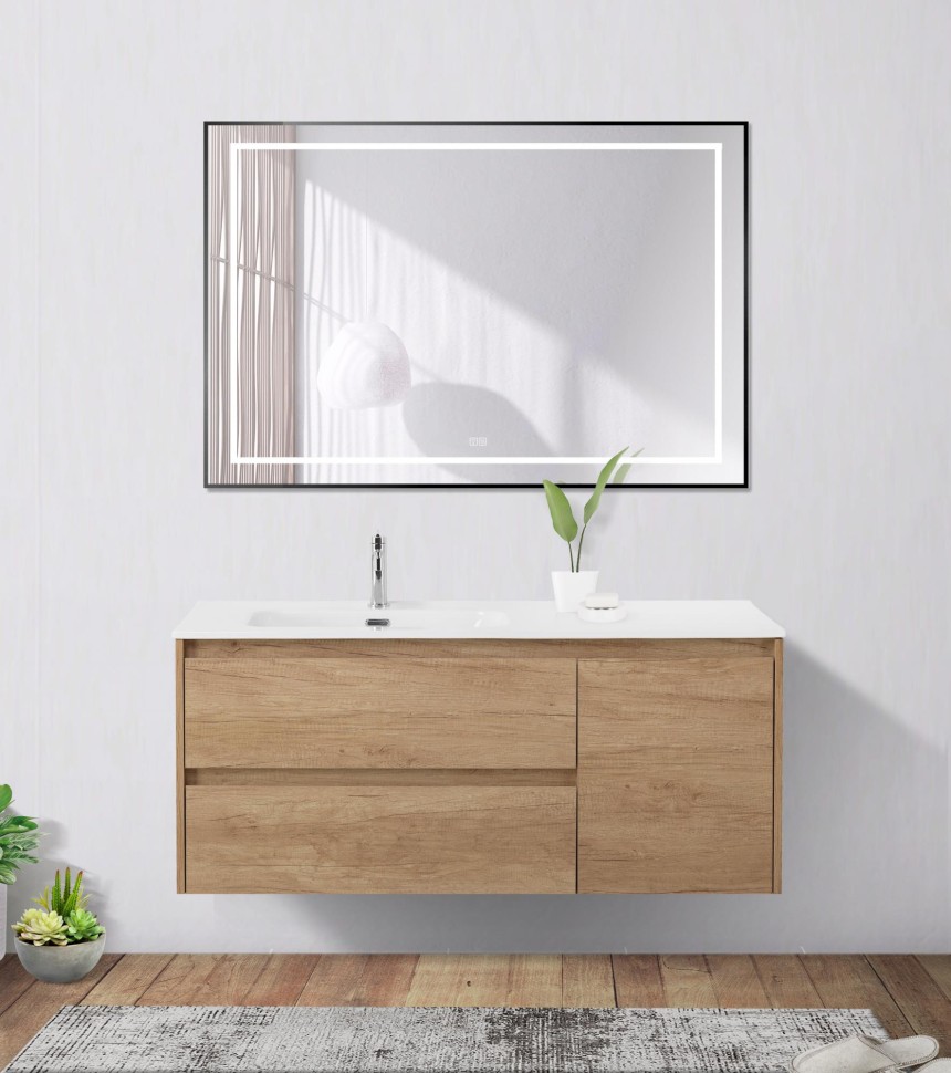 Зеркало BelBagno SPC-KRAFT-1200-800-LED-TCH-WARM-NERO