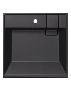 Раковина над стиральной машиной Uperwood Naomi Quartz, 60*60 см, уголь