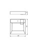 Раковина над стиральной машиной Uperwood Naomi Quartz, 60*60 см, уголь