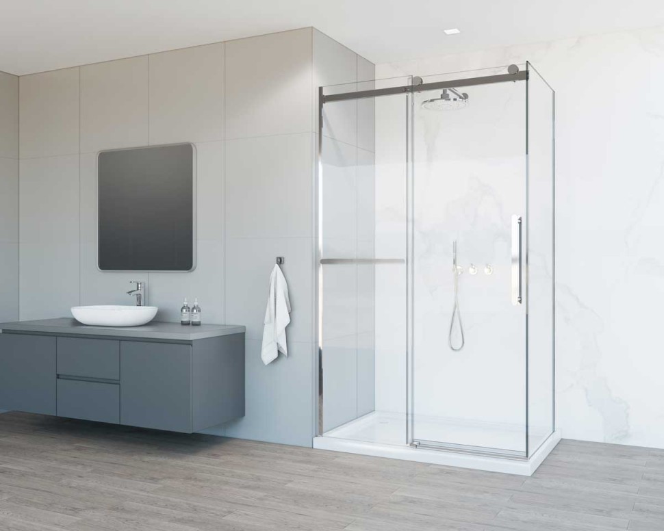 Душевой уголок Como Soft VSR-1CS8012CL, 1200*800, хром, стекло прозрачное