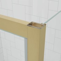 Душевой угол Veconi Ottimo P20SP G, 1200х900х1900 золото брашинг, стекло матовое