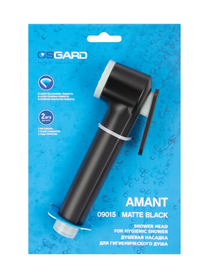 Насадка для гигиенического душа, черный матовый, картонный держатель OSGARD AMANT 9015