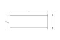 Передняя панель для акриловой ванны с комплектом крепежа для установки на каркасе EMP-150-F-SCR-W37