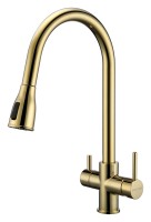 Смеситель для кухни Lange, золото, La214212-G, Paulmark