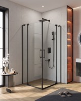 Душевой уголок CEZARES SLIDER-AH-2-80/90-90/100-C-NERO