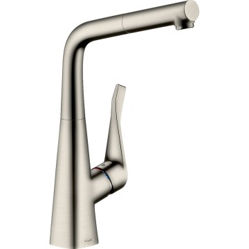 Смеситель для кухонных моек Hansgrohe Metris сталь (14821800)