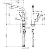 Смеситель для кухонных моек Hansgrohe Metris сталь (14821800)