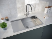 Мойка нерж. сталь GERBERG 78F UNI, PM217844-BS, брашированная нерж.сталь, 780х440мм, Paulmark