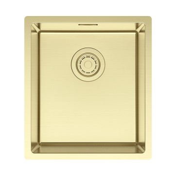 Мойка YUNI 39 UNI, нерж. сталь, YU39-LG, светлое золото, 390х440мм, Paulmark