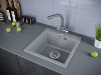 Мойка KANTE 50, IT-GRANIT, PM105152-GRM , серый металлик, 510х520, Paulmark