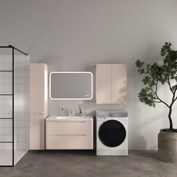 Тумба подвесная STYLE LINE "Марелла 90" (2 ящ.) Люкс Плюс антискрейтч карамель под раковину Марелла Люкс 900х400