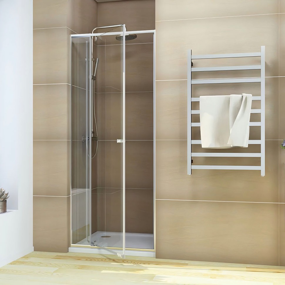 Душевая дверь Veconi Vianno VN-26, 1100x1950, хром, стекло прозрачное