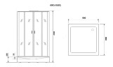 Душевая кабина Niagara Premium NG-6001-01GQ (90х90х210) низкий поддон(16 см),стекло прозрачное,4 места