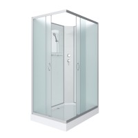 Душевая кабина Niagara Classic NG-43085-14QBK (100х80х200) низкий поддон(13см),стекло матовое,3 места