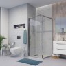 Душевое ограждение Niagara Nova NG-62-8A-A90 (80х90х195) прямоугольник,хром,двери раздвижные,стекло прозрачное,2 места