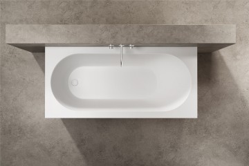 Ванна встраиваемая Солид Серфейс (Solid Surface) Vincea VBT-8SB1-1700, 1700*750*470, белая матовая