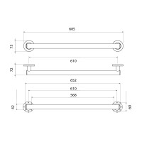 Поручень Timo Saona 13265/18 черное золото