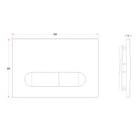 Кнопка смыва Veconi FLUSH V3, FLV3-CM, 240х162х9, пластик, хром матовый