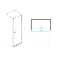 Душевая дверь RGW PA-06B (Прозрачное, 600)