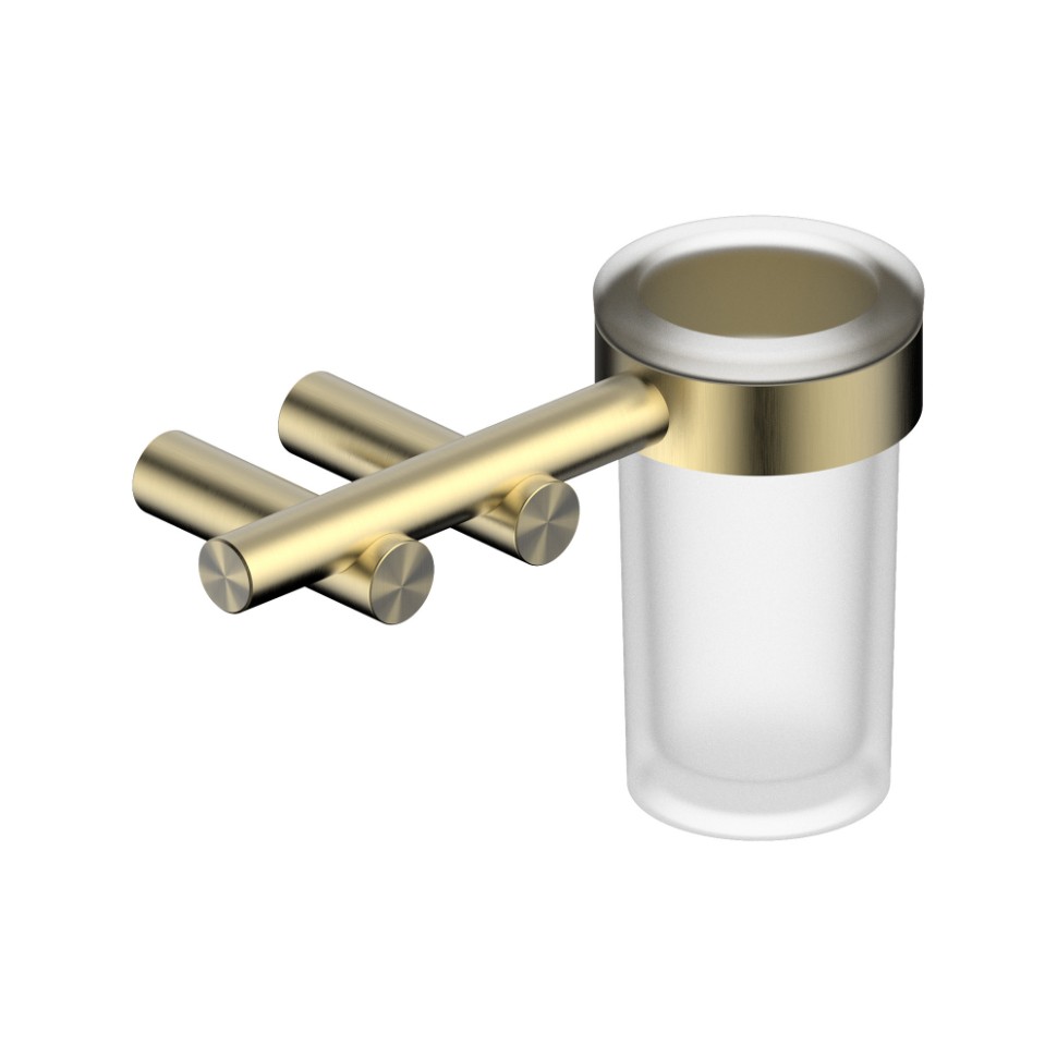 Стакан для зубных щеток с держателем ABBER Osten 316 AA1860BG брашированное светлое золото
