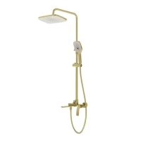 Душевая стойка Grossman Mercury 500.K35.10.320 с верхним душем,ручной лейкой и смесителем,золото сатиновый,1 место