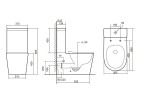 Унитаз ABBER Bequem AC1112TMB компакт черный матовый, безободковый, смыв торнадо