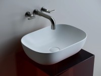 Умывальник чаша накладная прямоугольная (цвет Белый Матовый) Element 455x325x135мм