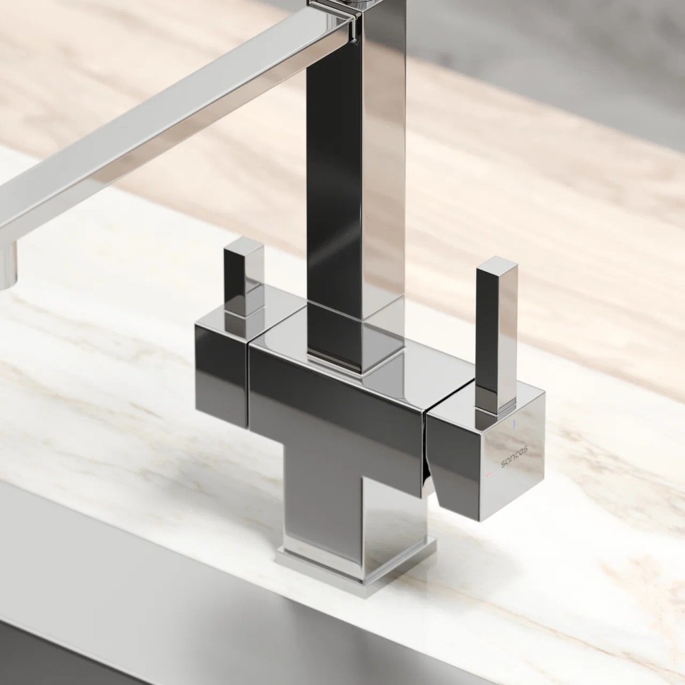 Смеситель для кухни SANCOS Moro с возможностью подключения фильтра для воды, цвет хром, арт. SC4006CH