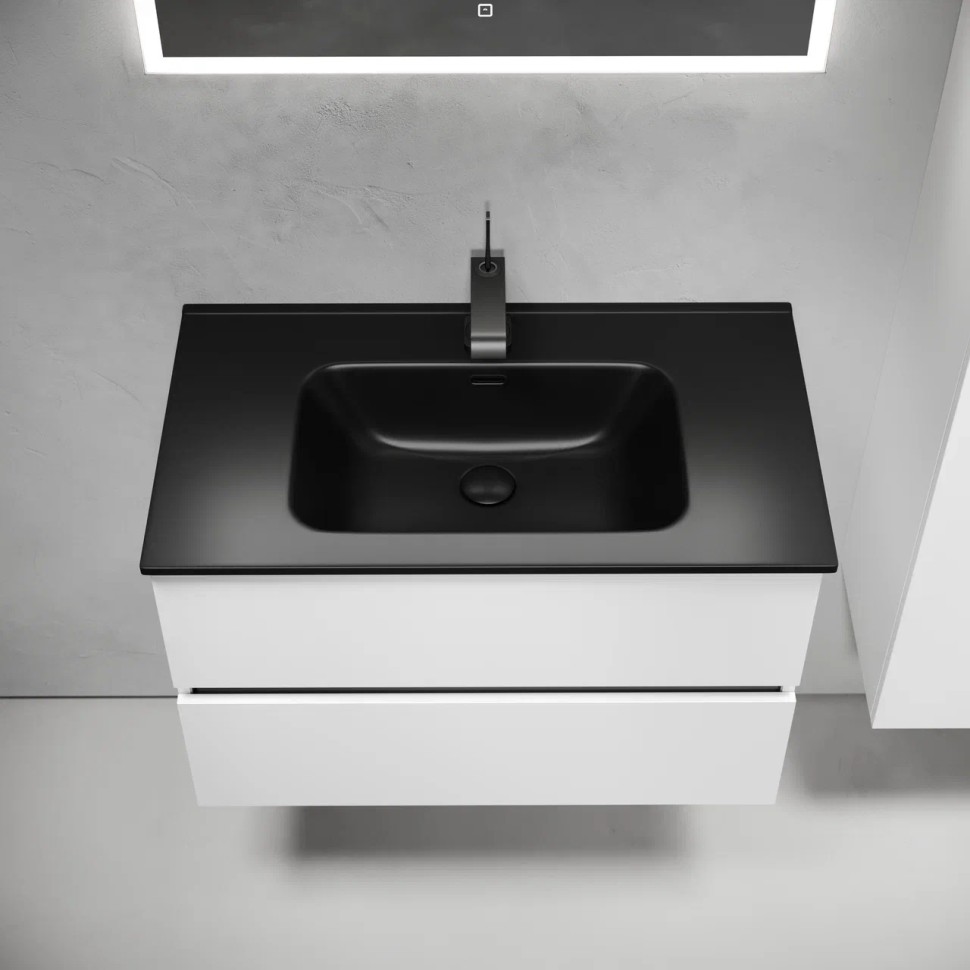 Тумба подвесная SANCOS Urban 790х450х550, c двумя ящиками оснащенными доводчиками, белый глянец , арт. UR80W