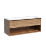 Тумба подвесная SANCOS Marmi 1.0 1195х445х520 c одним ящиком оснащенным доводчиками скрытого монтажа и открытой нишей, дуб чарльстон, арт.MR1.0120ECH