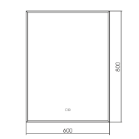 AQM9103 600х800 Зеркало с подсветкой и подогревом