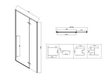 Душевой уголок Слим-Н (Slim-N) VSR-5SN9090CL, 900*900, хром, стекло прозрачное