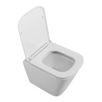 Унитаз подвесной безободковый с сиденьем BelBagno DUE BB3103CHR/SC