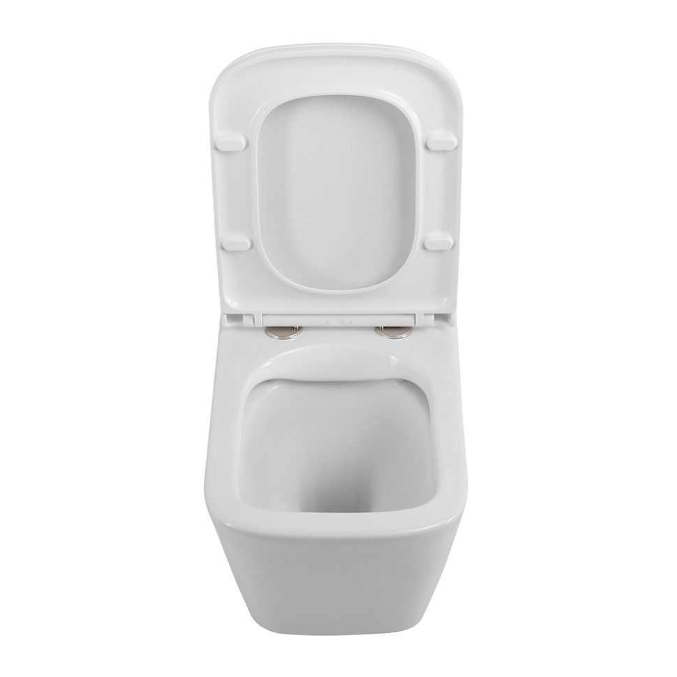 Унитаз подвесной безободковый с сиденьем BelBagno DUE BB3103CHR/SC