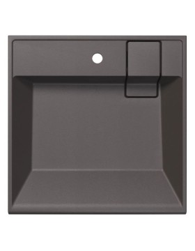 Раковина над стиральной машиной Uperwood Naomi Quartz, 60*60 см, серый шёлк