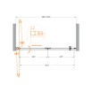 Душевая дверь CEZARES ECO-O-BS-12-100-C-Cr