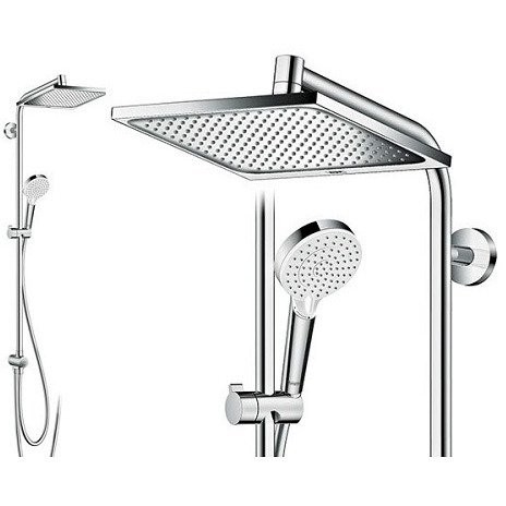 Душевая система Hansgrohe Crometta E 240 1jet Showerpipe Reno EcoSmart 27289000 хром