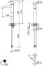 Смеситель для раковины CEZARES LEAF-LC2-L-NOP